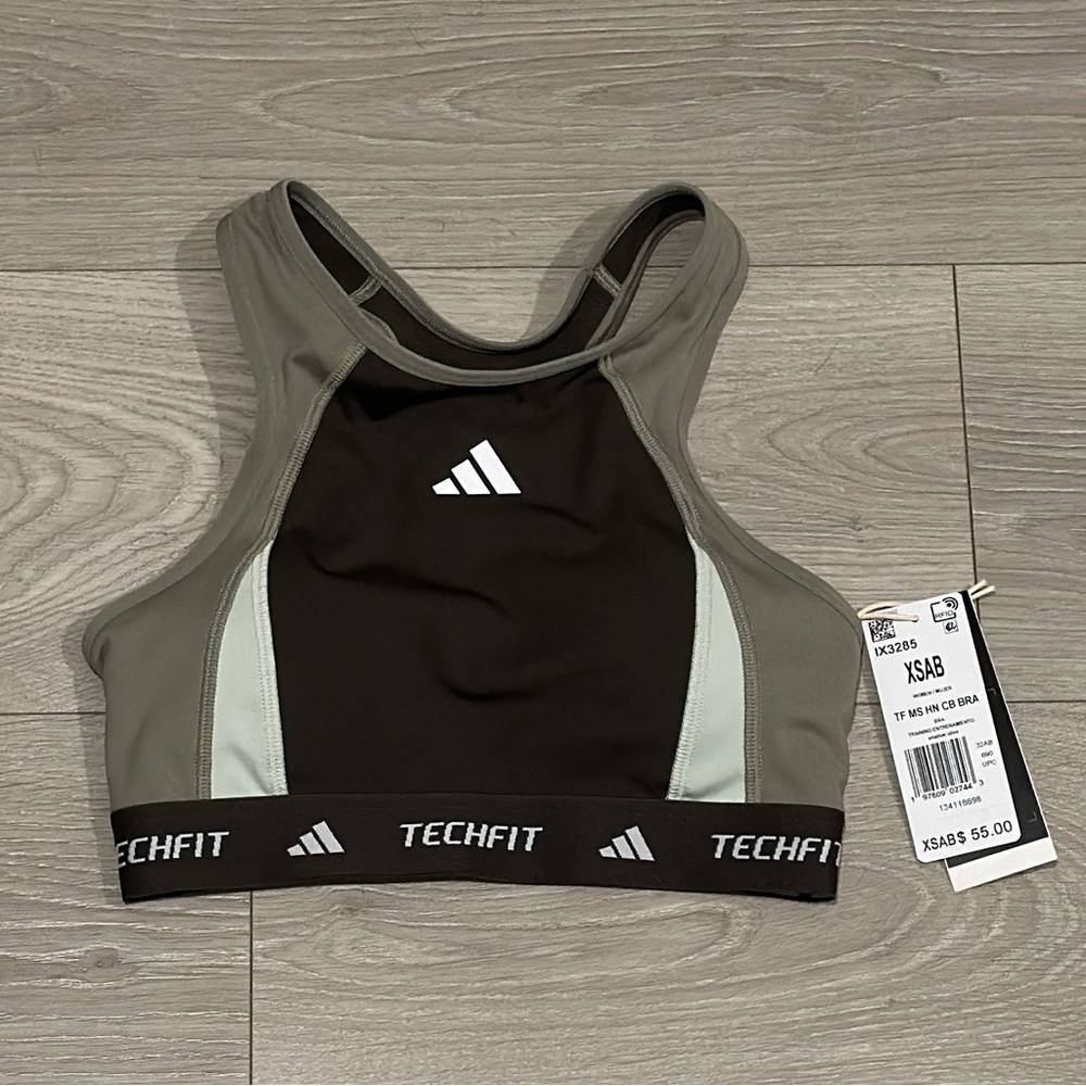 Adidas TECHFIT MEDIUM-SUPPORT HIGH-NECK COLORBLOCK BRA